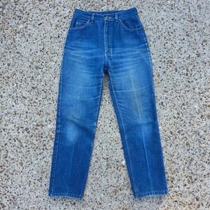 Vintage 80s LEE Mom Jeans 29 Stone Washed Tapered High Waist‎ Union Made USA
